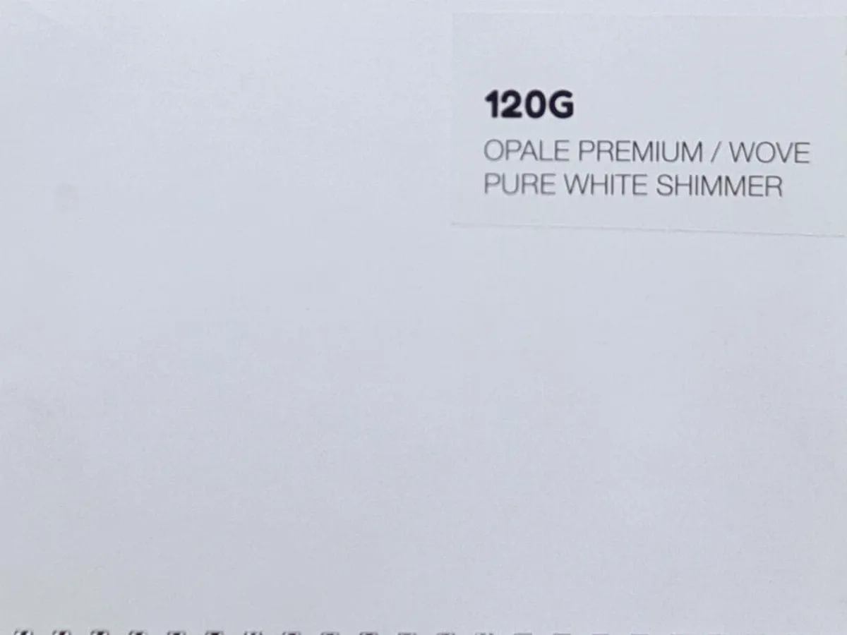 120G Opale premium / wove pure white shimmer
