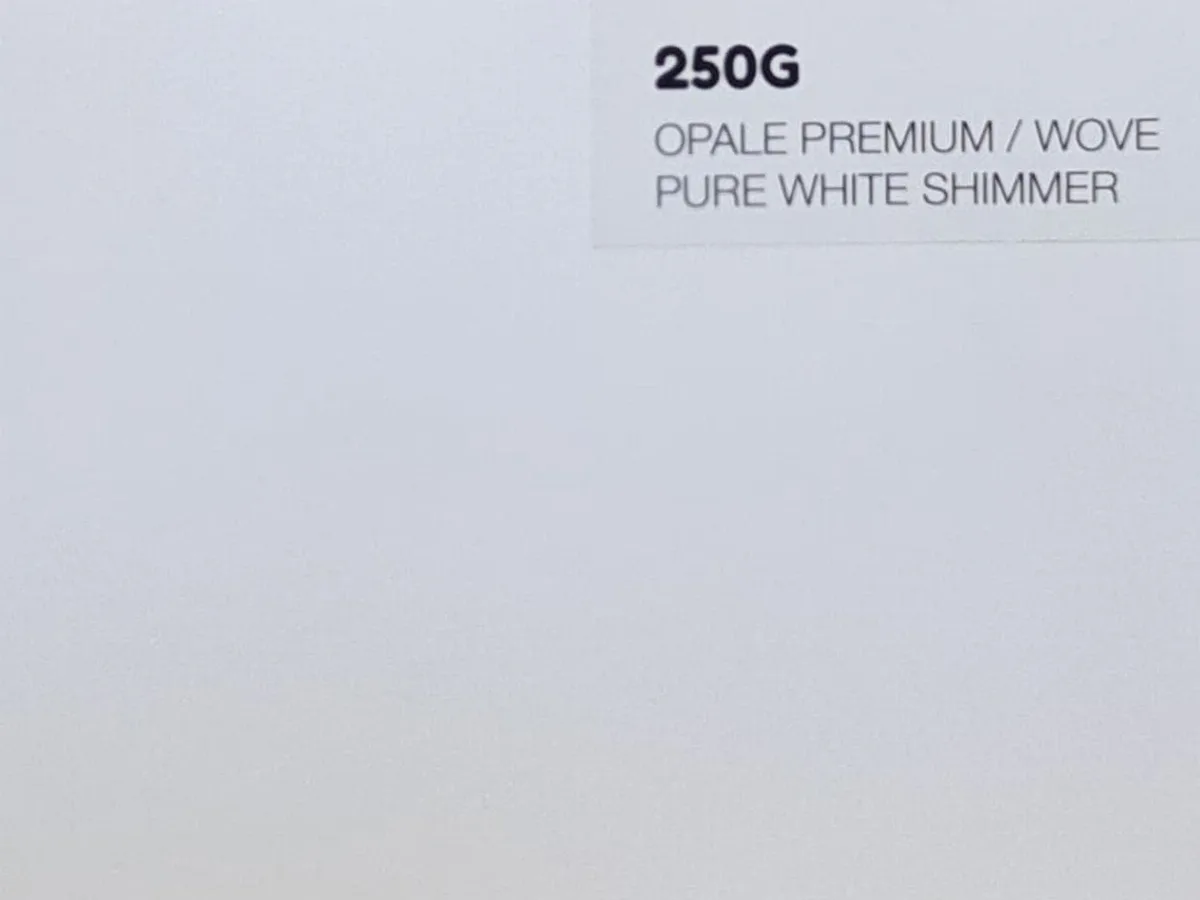 250G OPALE PREMIUM/ WOVE PURE WHITE SHIMMER