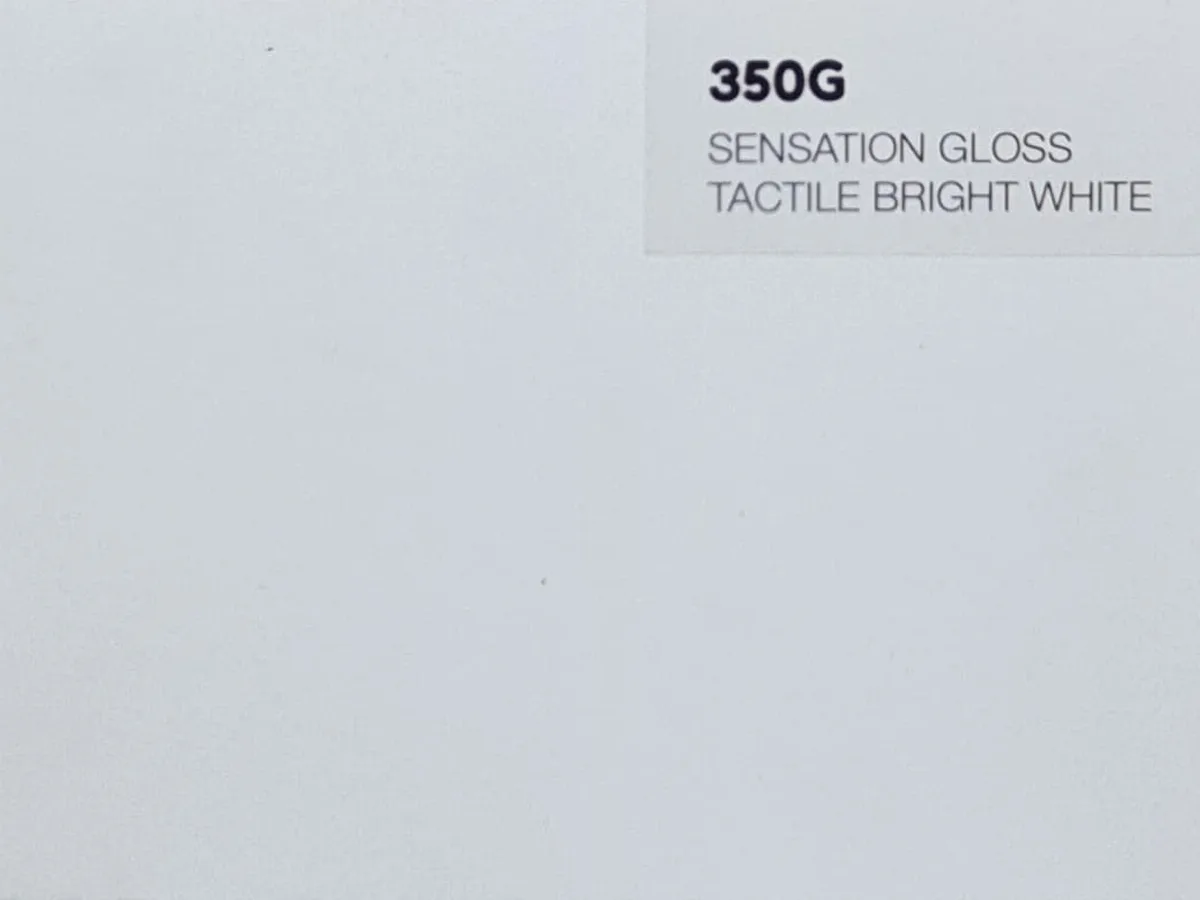 350G SENSATION GLOSS TACTILE BRIGHT WHITE